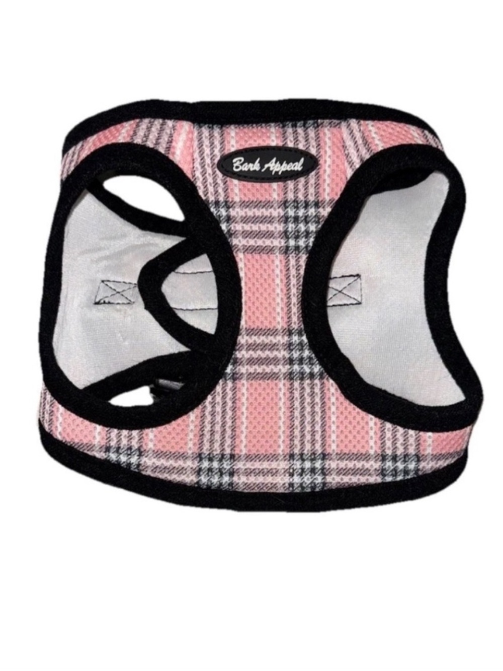 Bark Appeal Pink Plaid Dog Harness Large